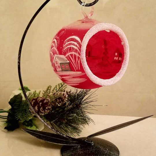 Glass Terrarium Tea Light Candle Holder - White Cottages