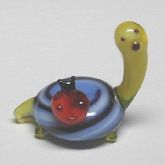 Miniature Turtle with Ladybug
