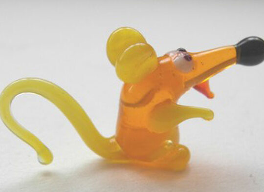 Miniature Orange & Yellow Mouse