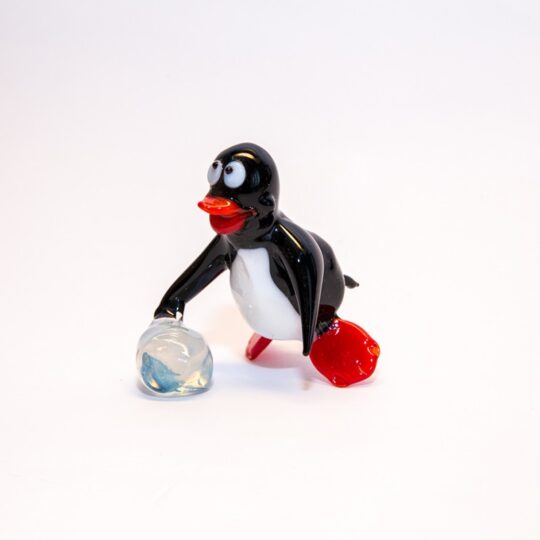 Penguin w Ice Figurine