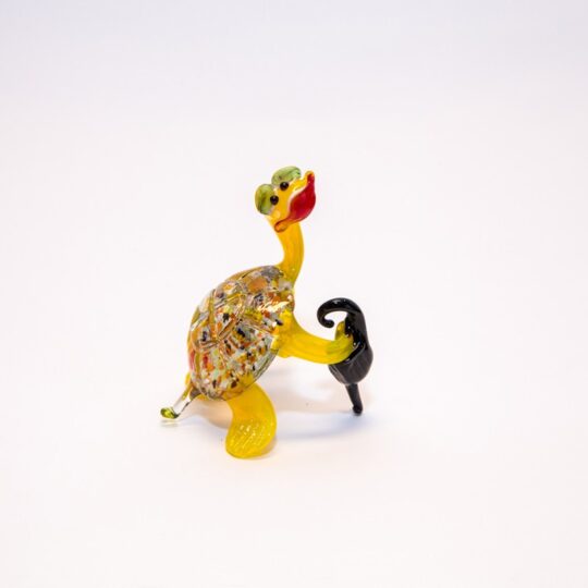 Turtle With Cane Figurine