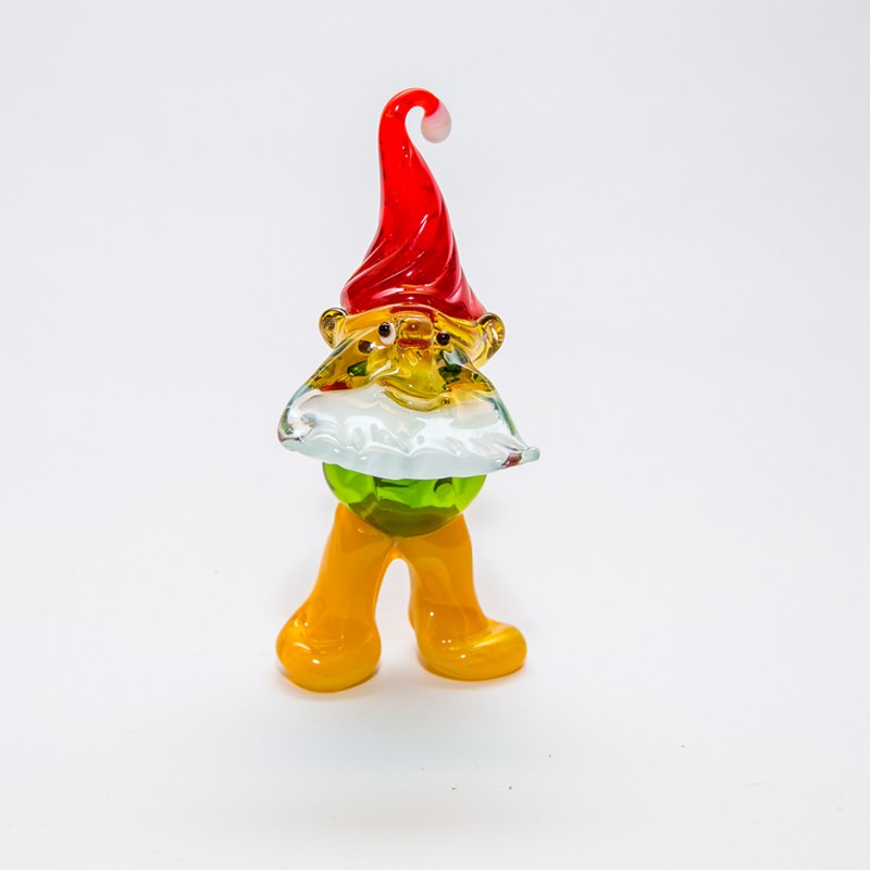Gnome Figurine - Glass by Iness - Hand Crafted Glass