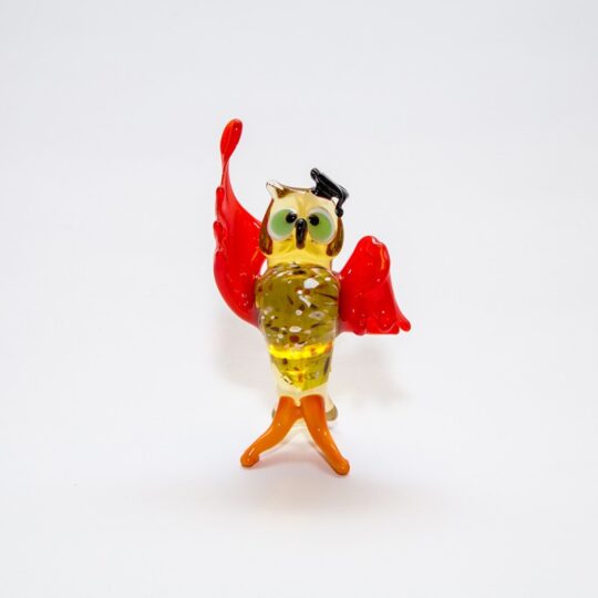 Collegiate Owl With Open Wings Figurine
