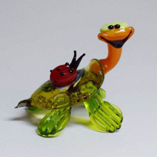 Turtle With Ladybug