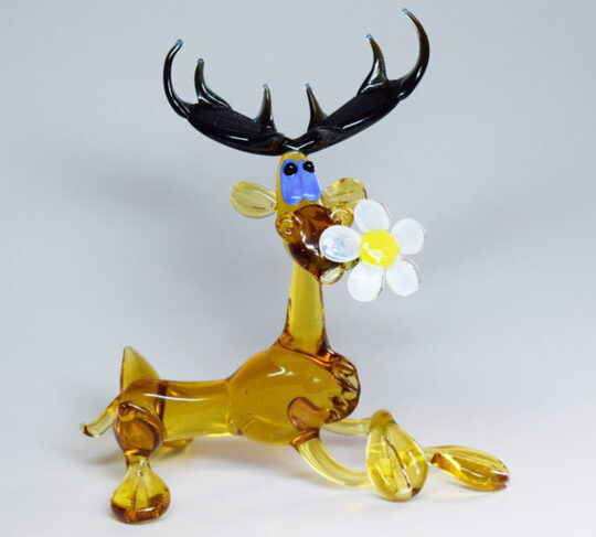Moose Resting Figurine