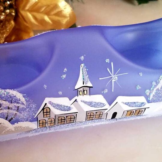 Dual Candle Holder - White Cottages