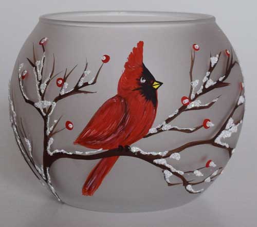 Large Candle Holder - Cardinal