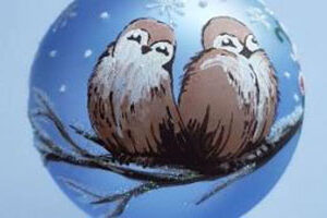 Large Candle Holder - Love Owls