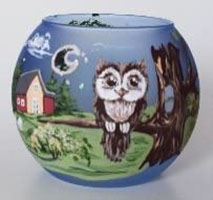 Large Candle Holder - Fun Owl