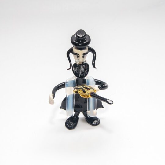 Rabbi With Violin Figurine