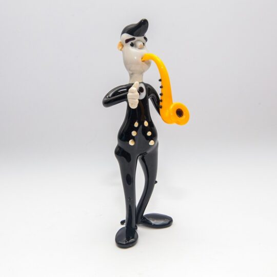 Musician Playing Saxophone Figurine