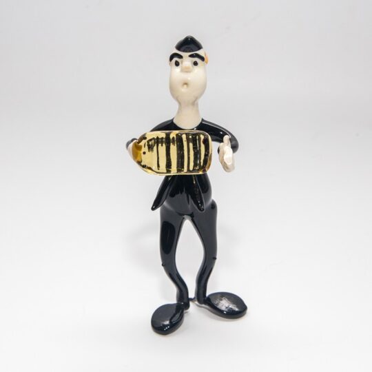 Musician Playing Accordion Figurine
