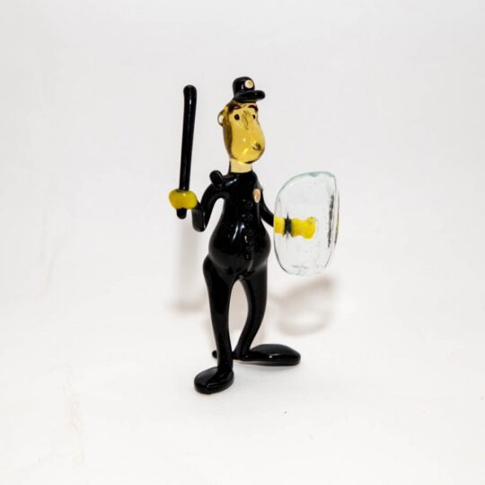 Police Officer In Riot Gear Figurine